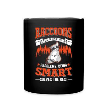 Raton laveur cadeau raton laveur - Mug uni - noir - Devant