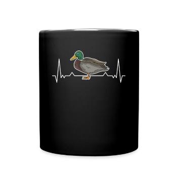 Ducks Heartbeat Duck Breeder - Full Colour Mug - black - Front