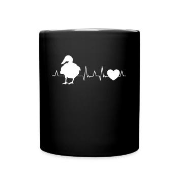 Ducks Heartbeat Duck Breeder - Full Colour Mug - black - Front