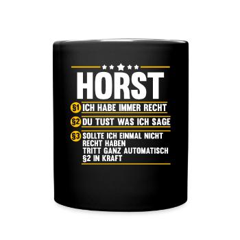 Horst - Tasse einfarbig - Schwarz - Vorne