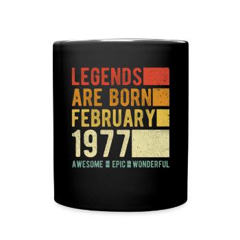 Anniversaire février 1977 - Mug uni - noir - Devant
