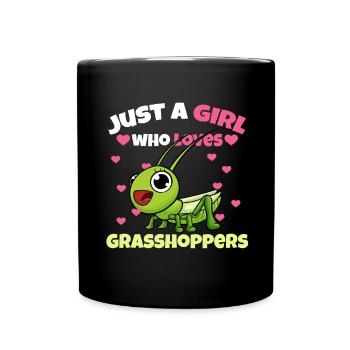 Just a girl who loves grasshoppers - Full Colour Mug - black - Front