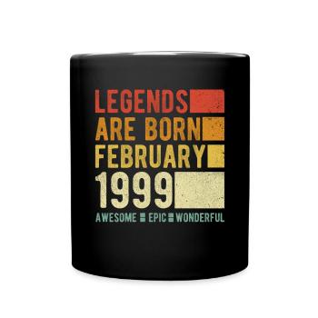 Anniversaire février 1999 - Mug uni - noir - Devant