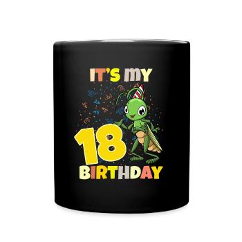 It's my 18th birthday grasshopper - Full Colour Mug - black - Front