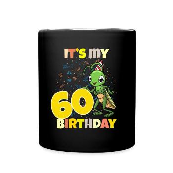 It's my 60th birthday grasshopper - Full Colour Mug - black - Front