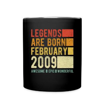 Anniversaire Février 2009 - Mug uni - noir - Devant