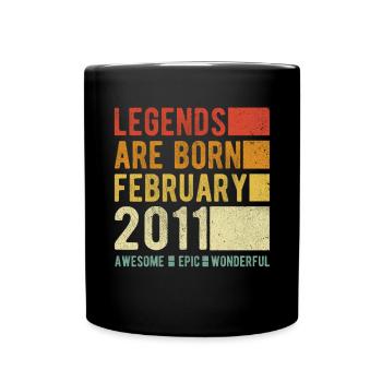 Anniversaire Février 2011 - Mug uni - noir - Devant