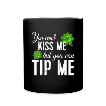 Lustige St Patricks Day Idee Kellnerin Barkeeper Wait - Tasse einfarbig - Schwarz - Vorne