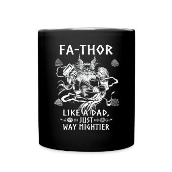 Vathor pour hommes - Fête des pères Cadeau de la fête des pères Viking - Mug uni - noir - Devant