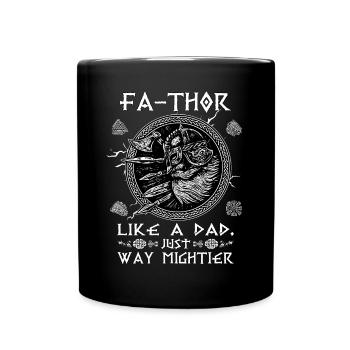 Vathor pour hommes - Fête des pères Cadeau de la fête des pères Viking - Mug uni - noir - Devant