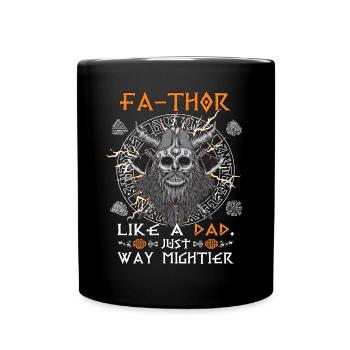 Vathor pour hommes - Fête des pères Cadeau de la fête des pères Viking - Mug uni - noir - Devant