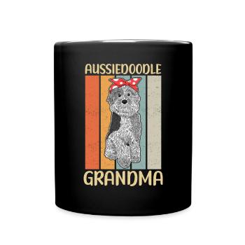 Aussiedoodle Grand-mère Dog Owner Chiens Cadeau - Mug uni - noir - Devant