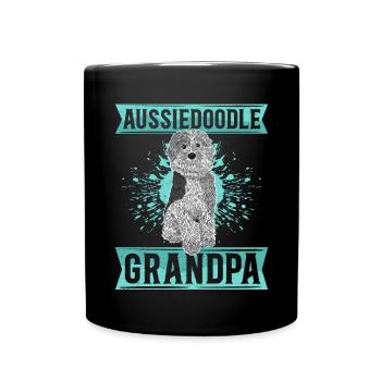 Aussiedoodle Grandpa Dogs Dog Owner Cadeau - Mug uni - noir - Devant