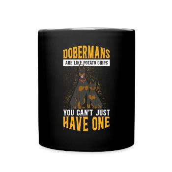 Doberman Dog Owner Dogs Gift - Full Colour Mug - black - Front