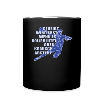 Handball Zubehör handballer Motiv - Tasse einfarbig - Schwarz - Vorne