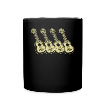 Ukulele Ukulele-Spieler Ukulelist - Tasse einfarbig - Schwarz - Vorne