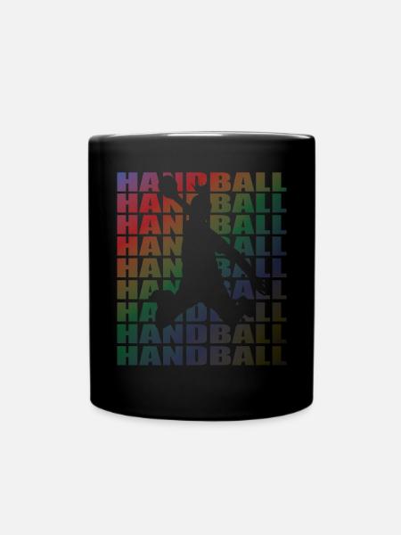 Handball Zubehör handballer Motiv - Tasse einfarbig - Schwarz