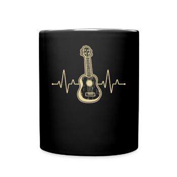 Ukulele Ukulele-Spieler Ukulelist - Tasse einfarbig - Schwarz - Vorne