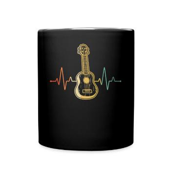 Ukulele Ukulele-Spieler Ukulelist - Tasse einfarbig - Schwarz - Vorne