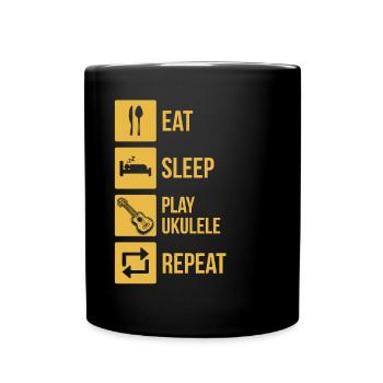 Ukulele Ukulele Player Ukulelist - Full Colour Mug - black - Front