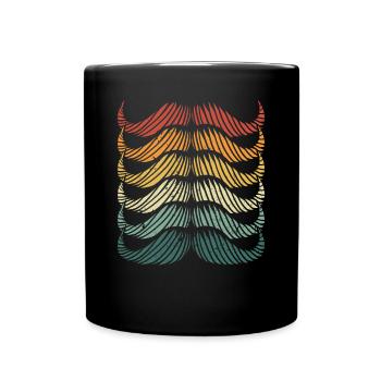 Grandes barbes colorées - Mug uni - noir - Devant