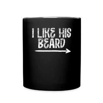 I like his beard - Full Colour Mug - black - Front