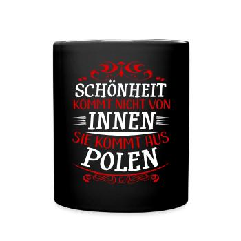 Beziehung Polnische Freundin Polin Polska Frauen - Tasse einfarbig - Schwarz - Vorne