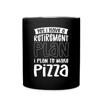 Oui, j’ai un régime de retraite. J’ai l’intention de - Mug uni - noir - Devant