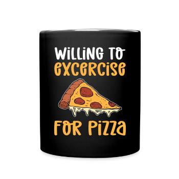Ready to work out for pizza. Pizza Maker - Full Colour Mug - black - Front