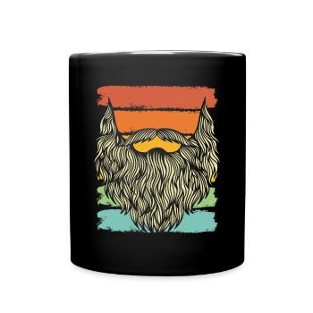 Barbe avec optique colorée - Mug uni - noir - Devant