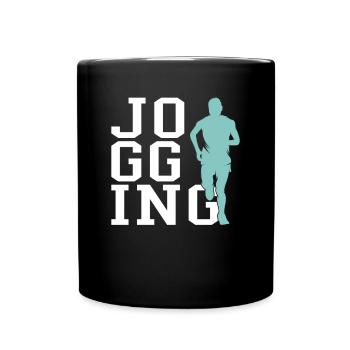Joggen - Tasse einfarbig - Schwarz - Vorne