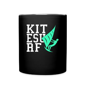 kite surfen - Tasse einfarbig - Schwarz - Vorne