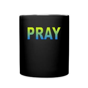Ukraine pray - Tasse einfarbig - Schwarz - Vorne