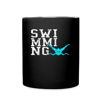 Nager - Mug uni - noir - Devant