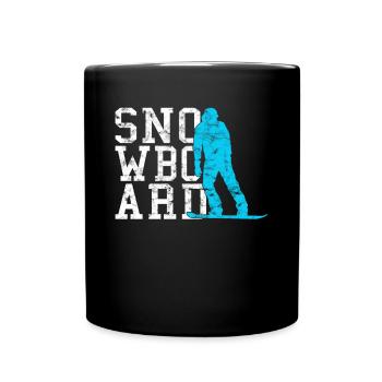 Snowboarding - Tasse einfarbig - Schwarz - Vorne