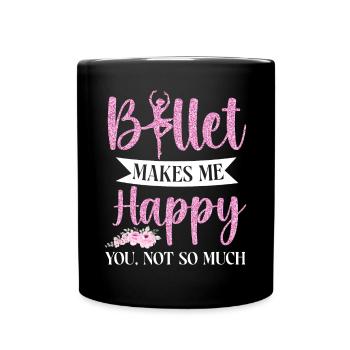 Ballet Dancer Dance Girl Ballerina - Full Colour Mug - black - Front