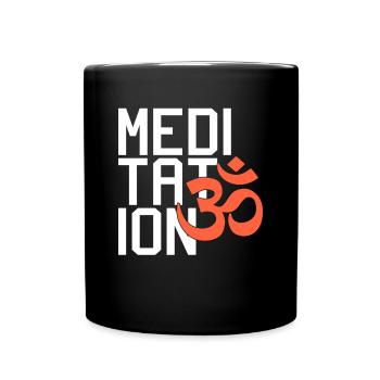 Meditation - Tasse einfarbig - Schwarz - Vorne