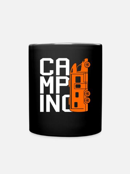 camping - Tasse einfarbig - Schwarz