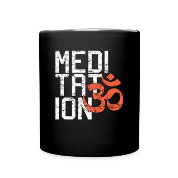 Meditation - Tasse einfarbig - Schwarz - Vorne