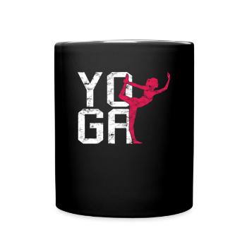 Yoga - Tasse einfarbig - Schwarz - Vorne