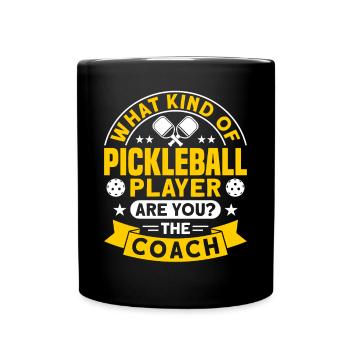 Coach Pickleball Spieler Pickleball Design - Tasse einfarbig - Schwarz - Vorne