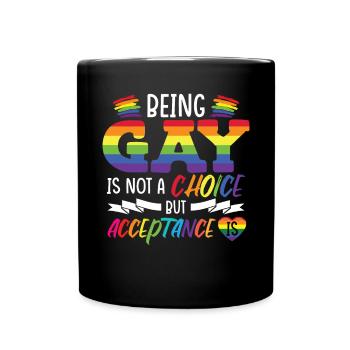 Citation gay Mois de la fierté gay LGBTQ - Mug uni - noir - Devant