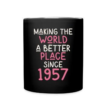 Rendre le monde meilleur depuis 1957 - Mug uni - noir - Devant