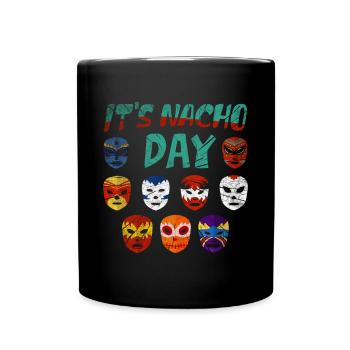 Luchador Masks It's Nacho Day - Tasse einfarbig - Schwarz - Vorne