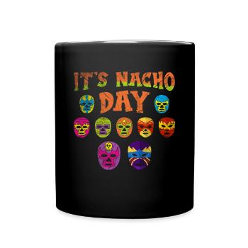 Luchador Masks It's Nacho Day - Tasse einfarbig - Schwarz - Vorne