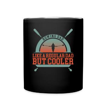 Rowing Dad - Tasse einfarbig - Schwarz - Vorne