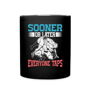 Tôt ou tard, tout le monde tape sur Ringer Gift - Mug uni - noir - Devant