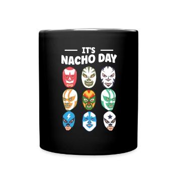 Luchador Masks It's Nacho Day - Tasse einfarbig - Schwarz - Vorne