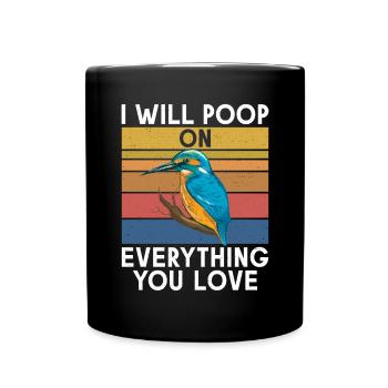 Bird Owner Gift Bird Lover - Full Colour Mug - black - Front