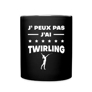 Je peux pas j'ai twirling bâton cadeau femme - Mug uni - noir - Devant